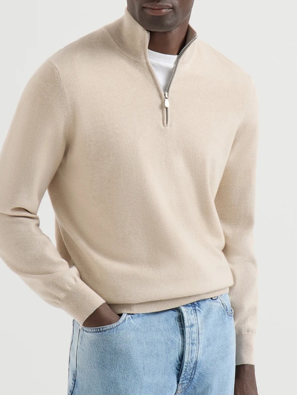 Brunello Cucinelli Half-Zip Cashmere Sweater
